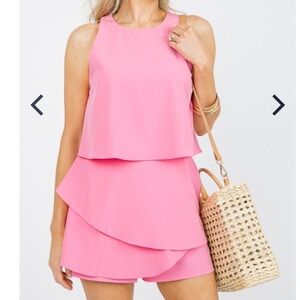 Pink Layered Romper